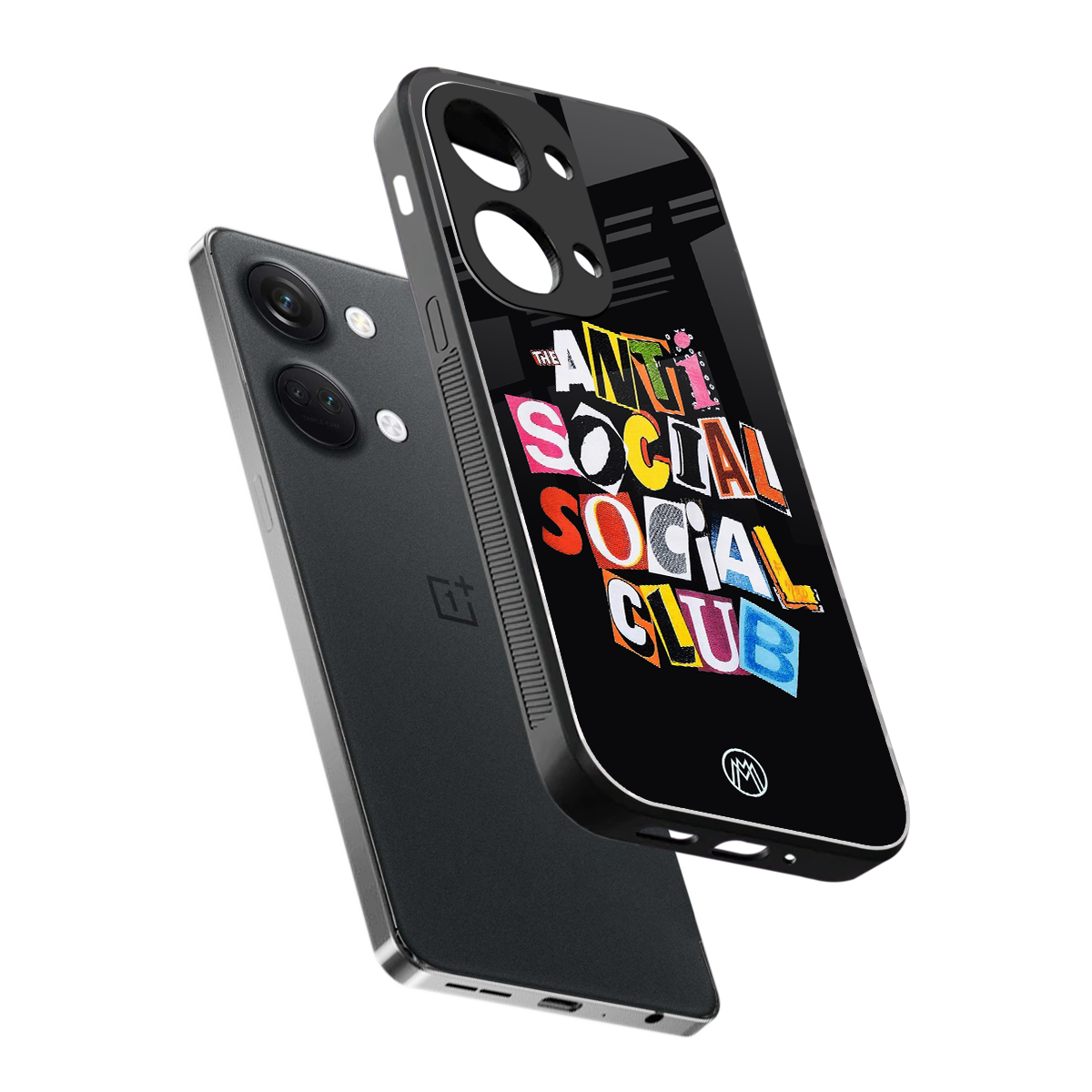 anti social club back phone cover | glass case for oneplus nord 3