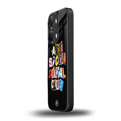 anti social club back phone cover | glass case for oneplus nord 3