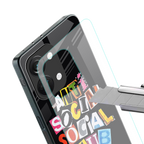 anti social club back phone cover | glass case for oneplus nord 3