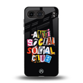anti social club back phone cover | glass case for oneplus nord 4