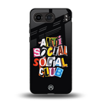 anti social club back phone cover | glass case for oneplus nord 4