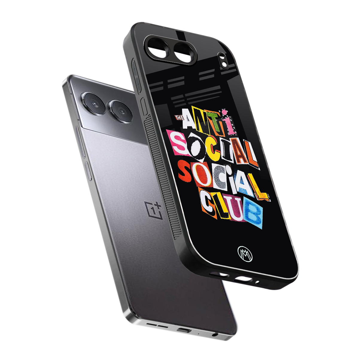 anti social club back phone cover | glass case for oneplus nord 4