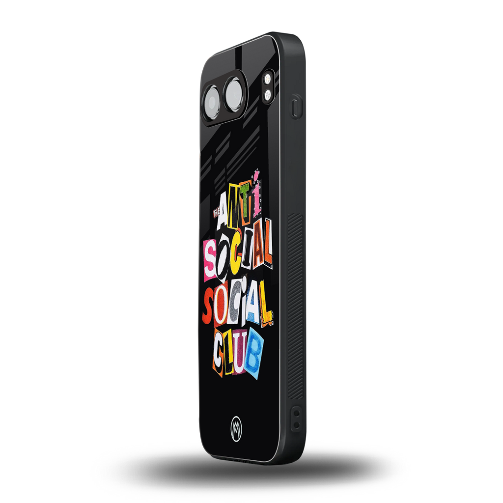 anti social club back phone cover | glass case for oneplus nord 4