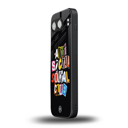 anti social club back phone cover | glass case for oneplus nord 4