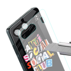 anti social club back phone cover | glass case for oneplus nord 4