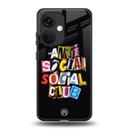 anti social club back phone cover | glass case for oneplus nord ce 3