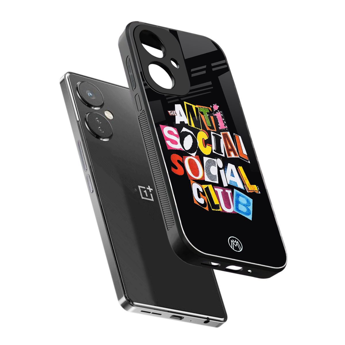 anti social club back phone cover | glass case for oneplus nord ce 3