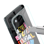 anti social club back phone cover | glass case for oneplus nord ce 3