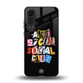 anti social club back phone cover | glass case for oneplus nord ce 4 lite