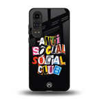 anti social club back phone cover | glass case for oneplus nord ce 4 lite