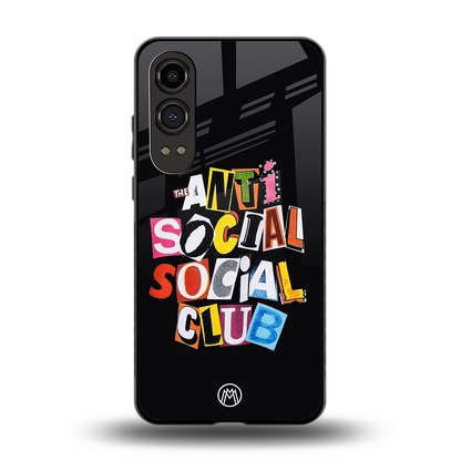 anti social club back phone cover | glass case for oneplus nord ce 4 lite
