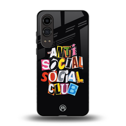 anti social club back phone cover | glass case for oneplus nord ce 4 lite