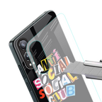 anti social club back phone cover | glass case for oneplus nord ce 4 lite