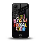anti social club back phone cover | glass case for oneplus nord ce 4