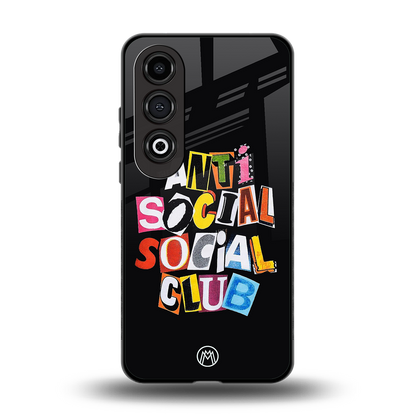 anti social club back phone cover | glass case for oneplus nord ce 4