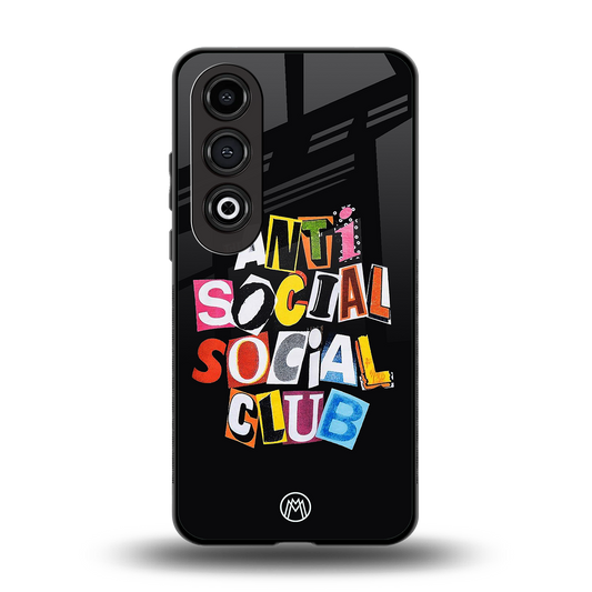 anti social club back phone cover | glass case for oneplus nord ce 4