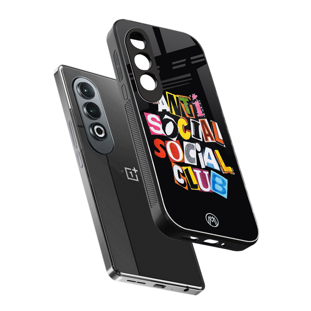 anti social club back phone cover | glass case for oneplus nord ce 4