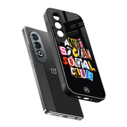 anti social club back phone cover | glass case for oneplus nord ce 4