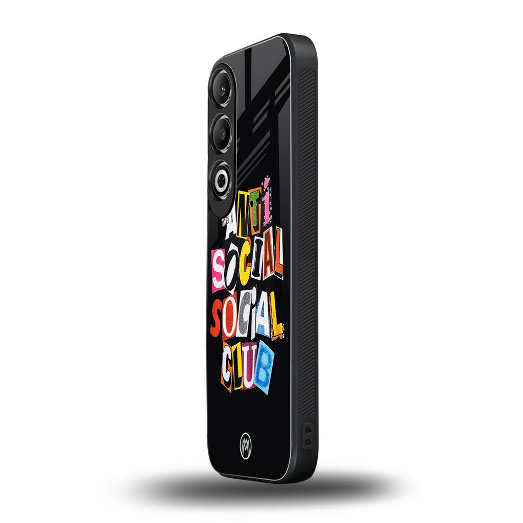 anti social club back phone cover | glass case for oneplus nord ce 4