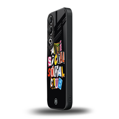 anti social club back phone cover | glass case for oneplus nord ce 4