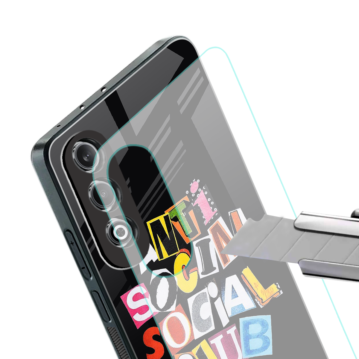 anti social club back phone cover | glass case for oneplus nord ce 4