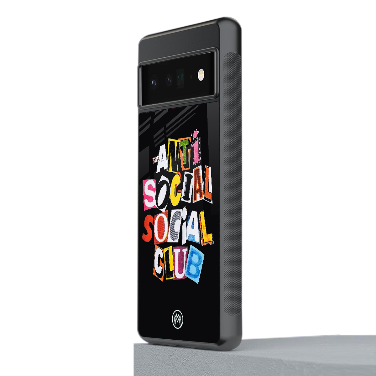 anti social club back phone cover | glass case for google pixel 6 pro
