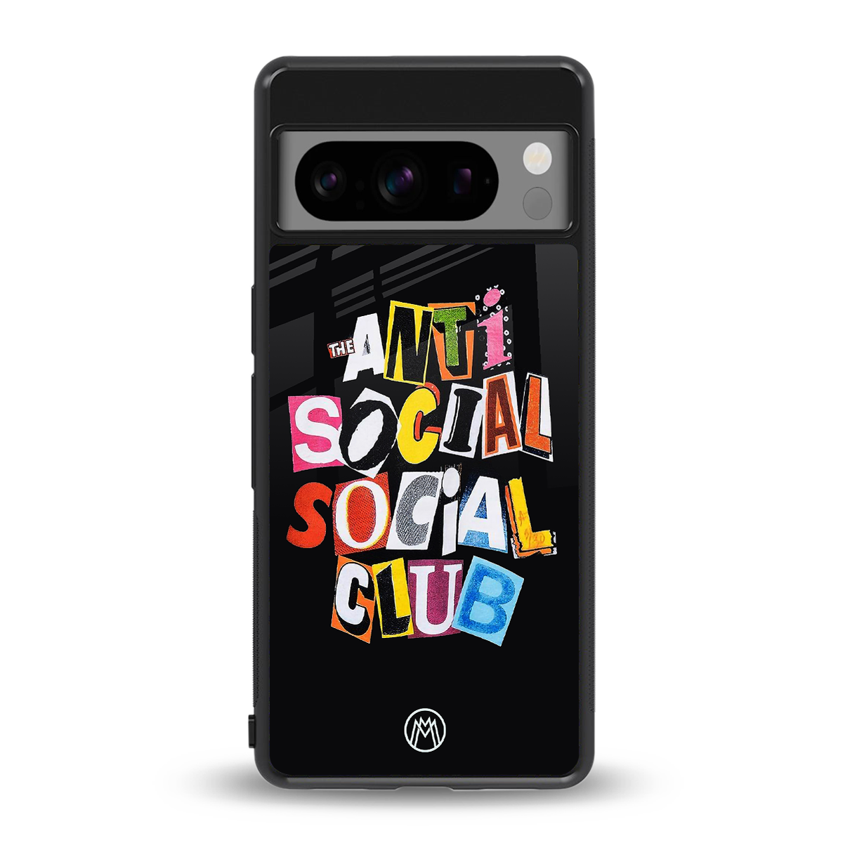 anti social club back phone cover | glass case for google pixel 8 pro