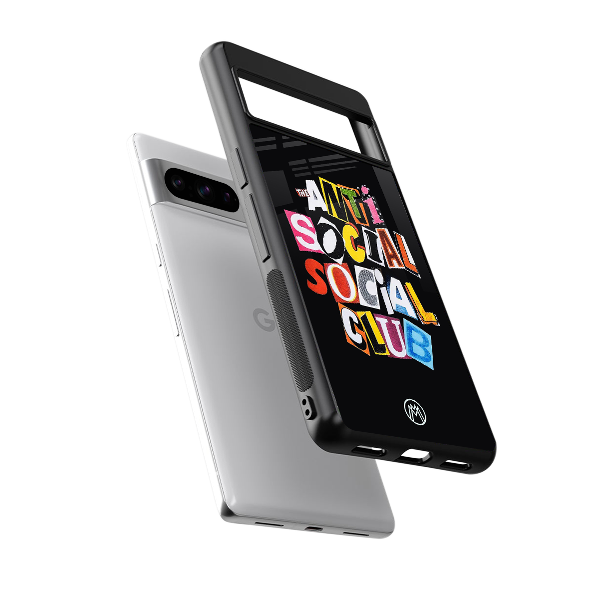 anti social club back phone cover | glass case for google pixel 8 pro