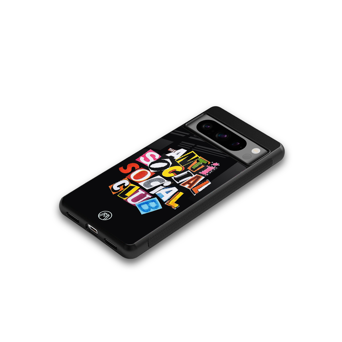 anti social club back phone cover | glass case for google pixel 8 pro