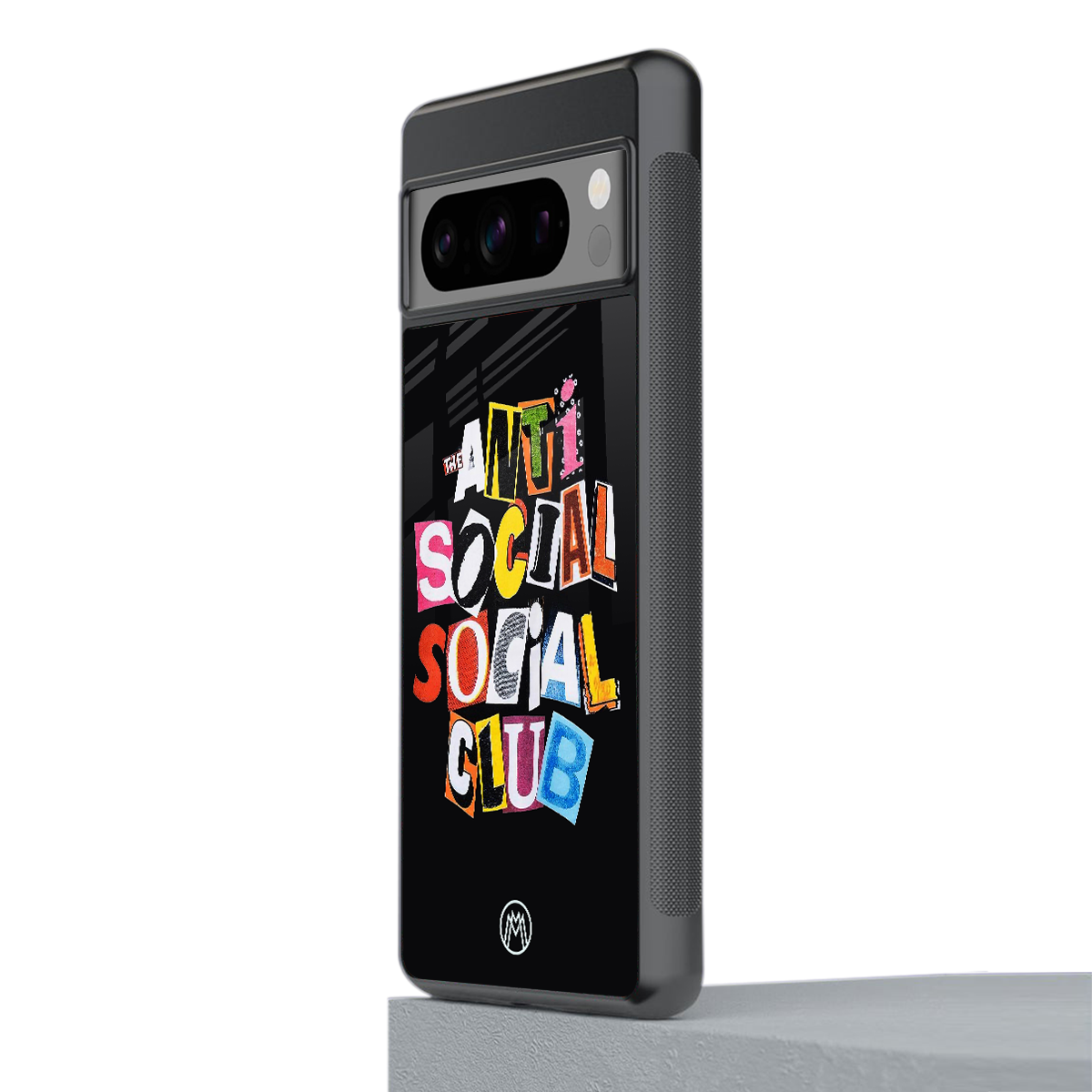 anti social club back phone cover | glass case for google pixel 8 pro