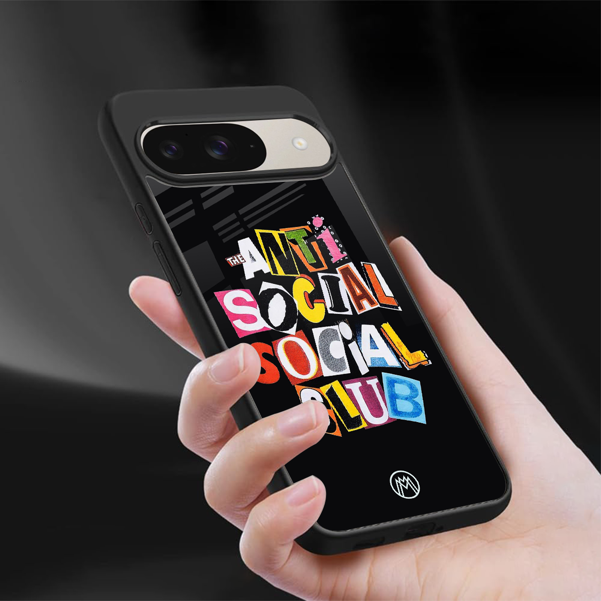anti social club back phone cover | glass case for google pixel 9