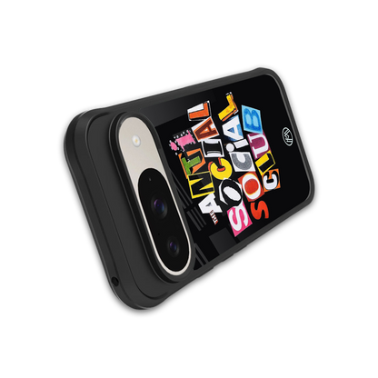 anti social club back phone cover | glass case for google pixel 9