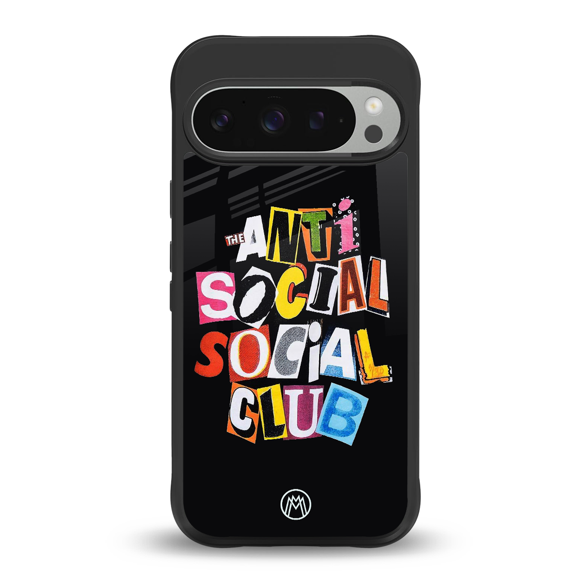 anti social club back phone cover | glass case for google pixel 9 pro xl