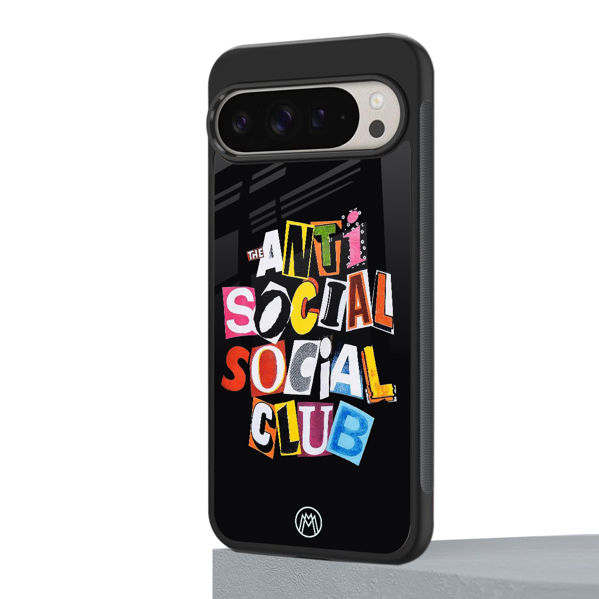 anti social club back phone cover | glass case for google pixel 9 pro xl