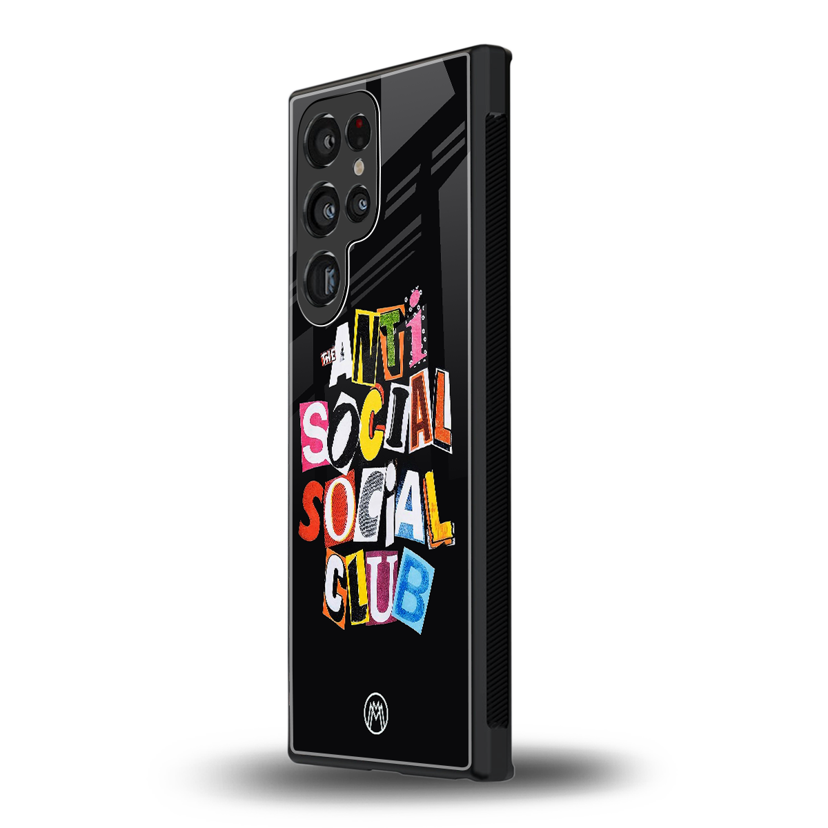 anti social club back phone cover | glass case for samsung galaxy s23 ultra