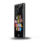 anti social club back phone cover | glass case for samsung galaxy s25 ultra