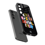 anti social club back phone cover | glass case for samsung galaxy s25 plus