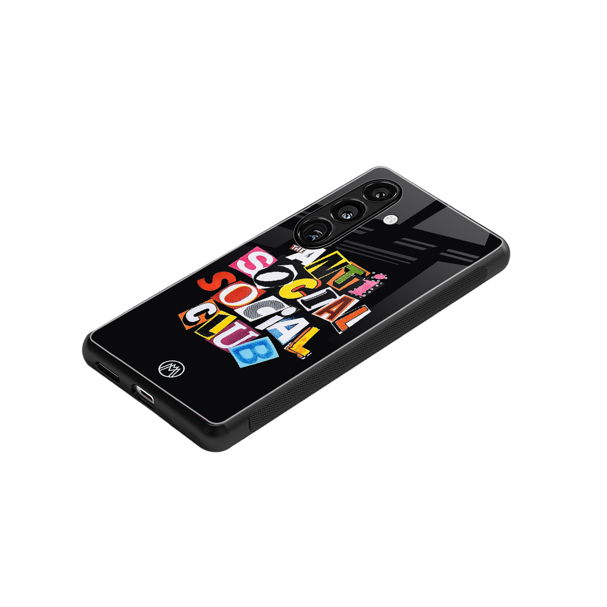 anti social club back phone cover | glass case for samsung galaxy s24 fe