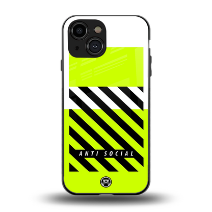 anti social back phone cover | glass case for iphone 13 mini