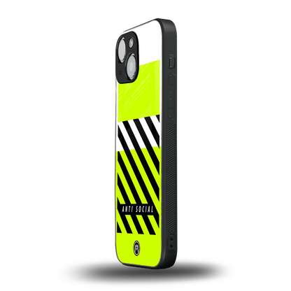 anti social back phone cover | glass case for iphone 13 mini