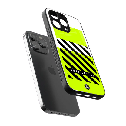 anti social back phone cover | glass case for iphone 13 pro max