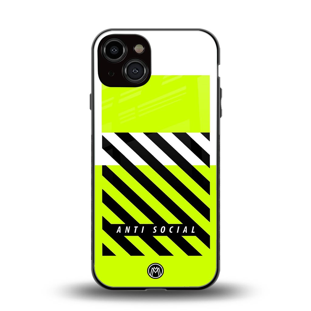 anti social back phone cover | glass case for iphone 13
