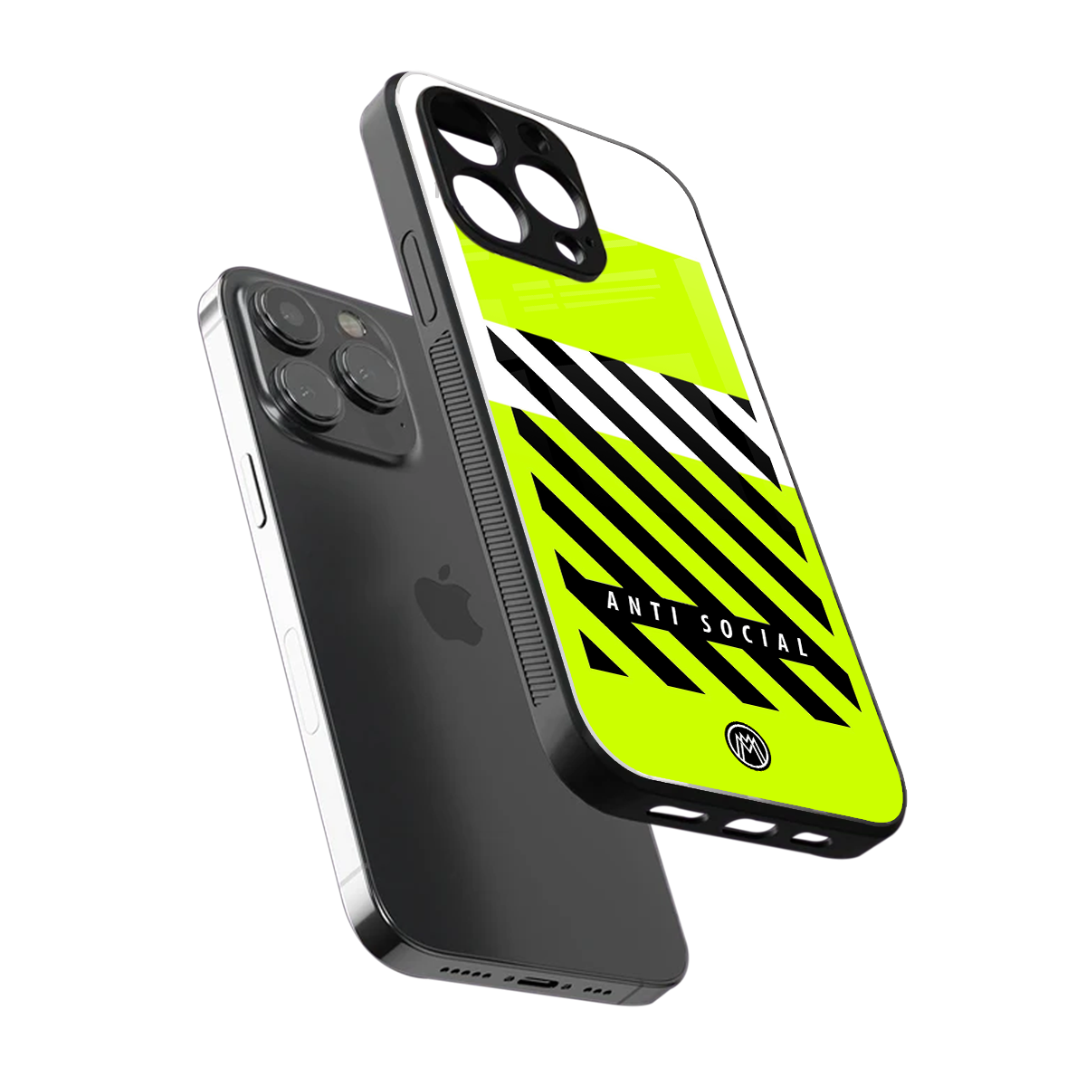 anti social back phone cover | glass case for iphone 15 pro