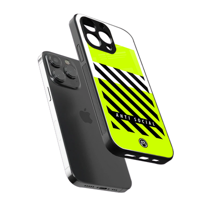 anti social back phone cover | glass case for iphone 15 pro