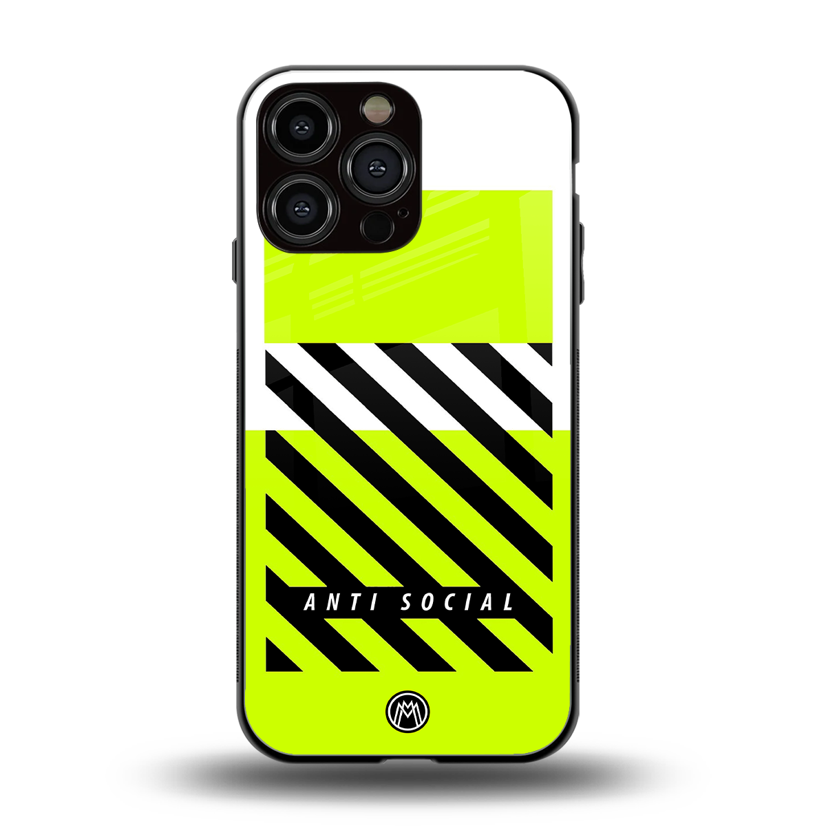anti social back phone cover | glass case for iphone 16 pro max