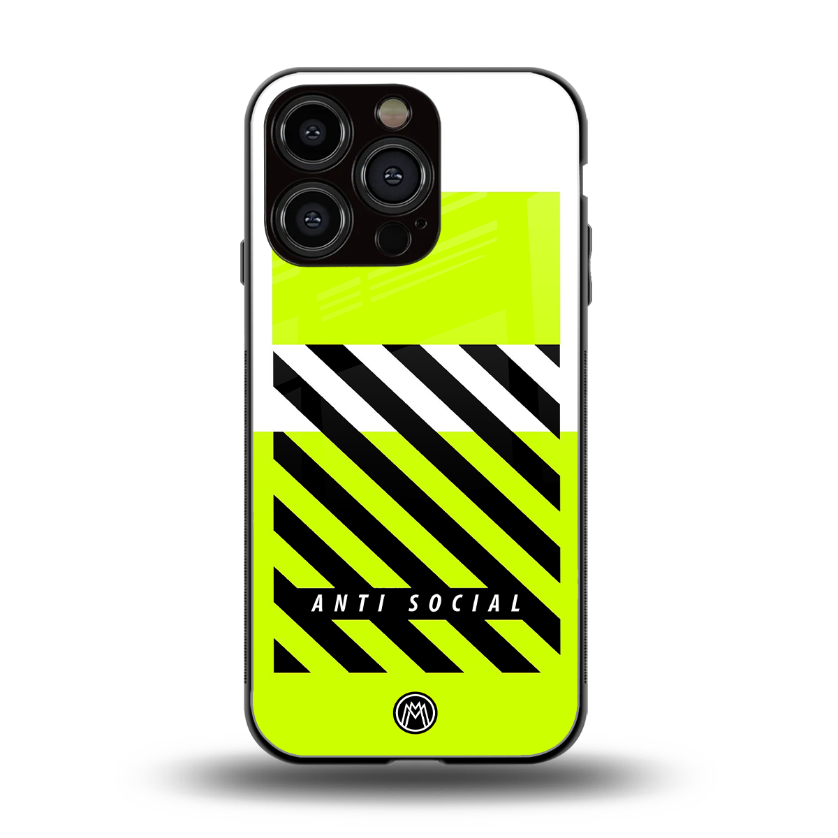 anti social back phone cover | glass case for iphone 16 pro