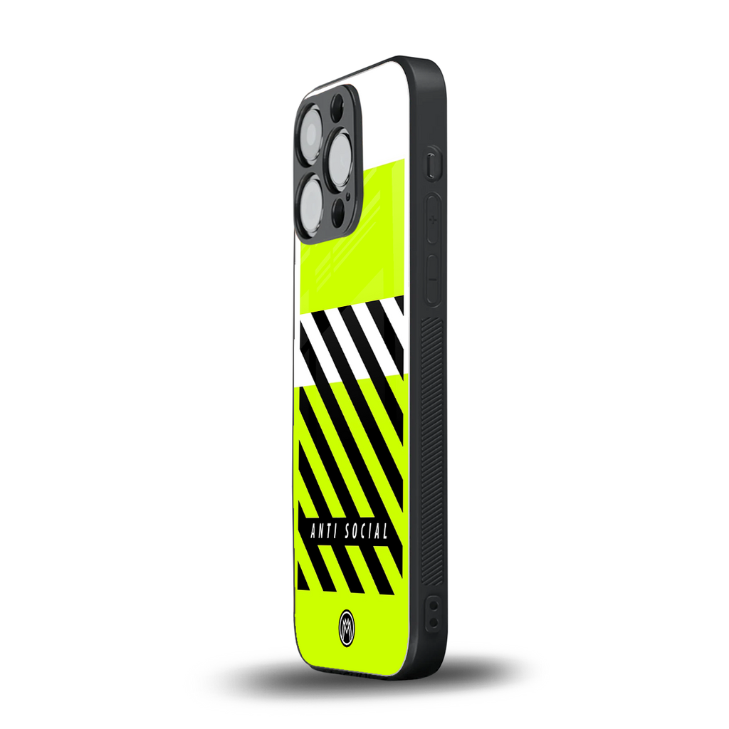 anti social back phone cover | glass case for iphone 16 pro
