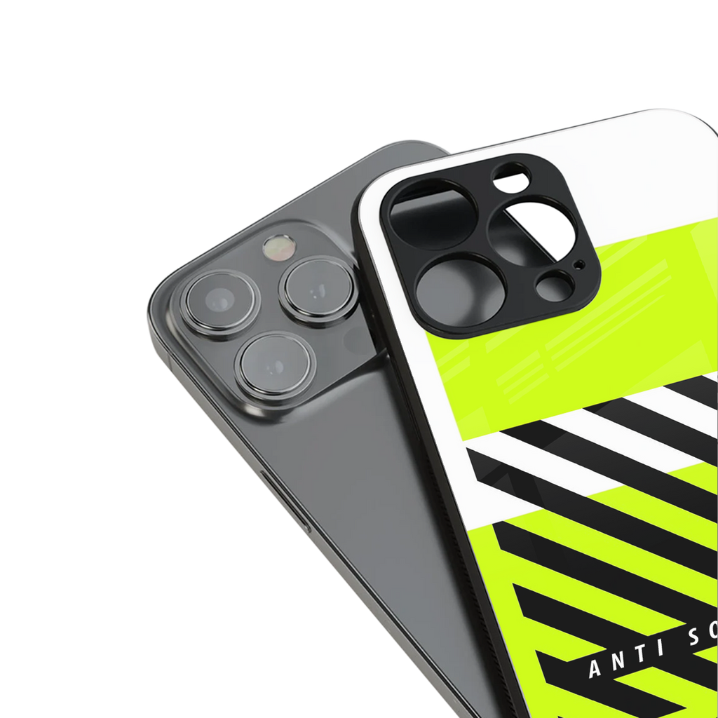 anti social back phone cover | glass case for iphone 14 plus