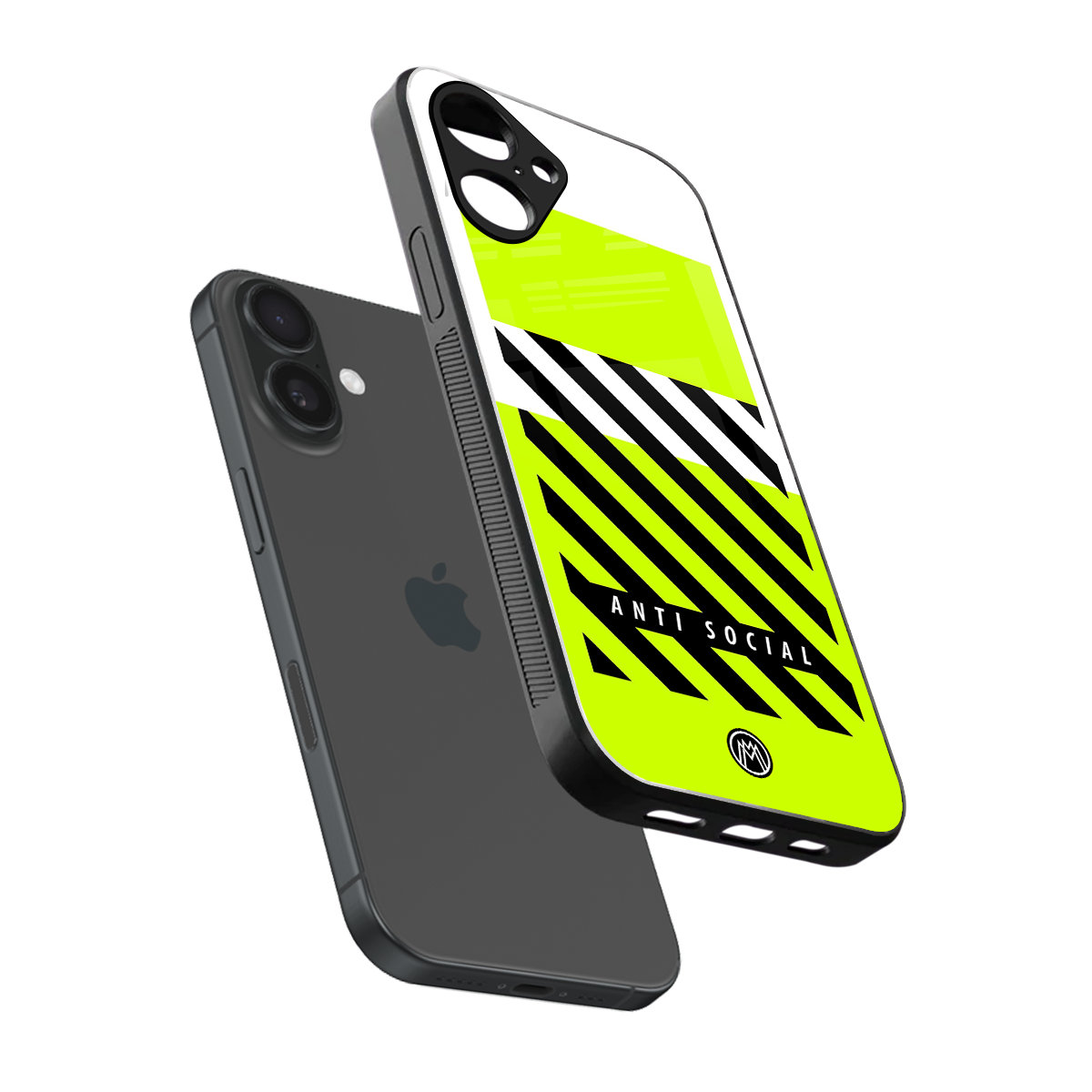 anti social back phone cover | glass case for iphone 16