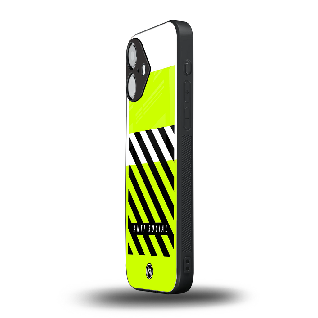 anti social back phone cover | glass case for iphone 16
